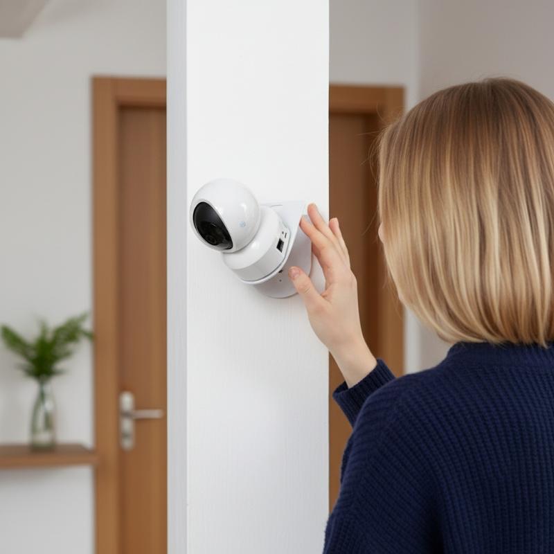 Eufy Camera E220 - Wandmontierte L-förmige PTZ-Kamerahalterung mit Klebebasis, bohrfrei,