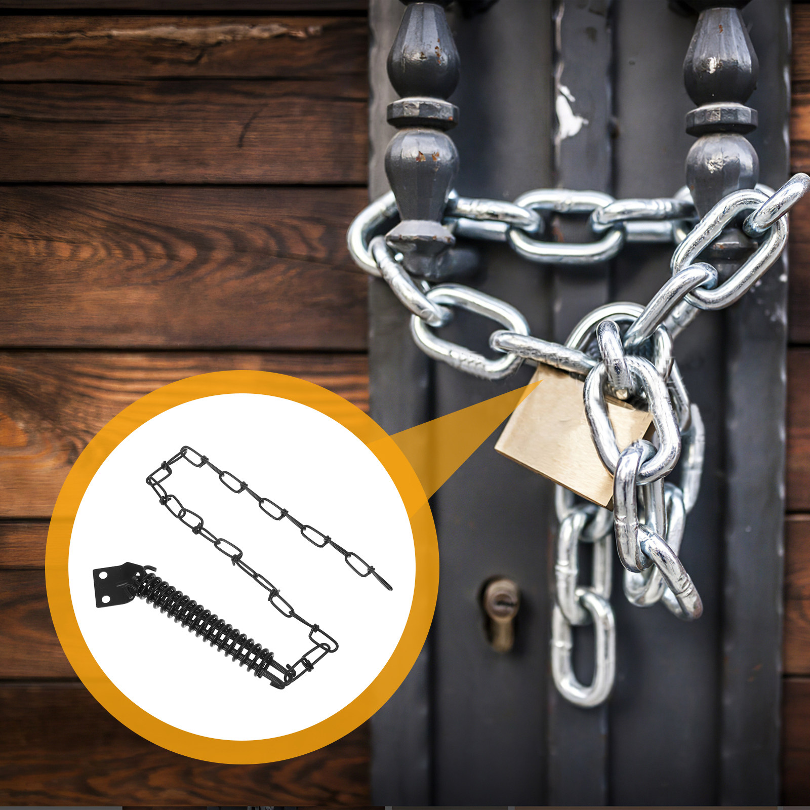 1 Set Eisen-Türkette, winddich – Security Chain Door Bewertung und Preis